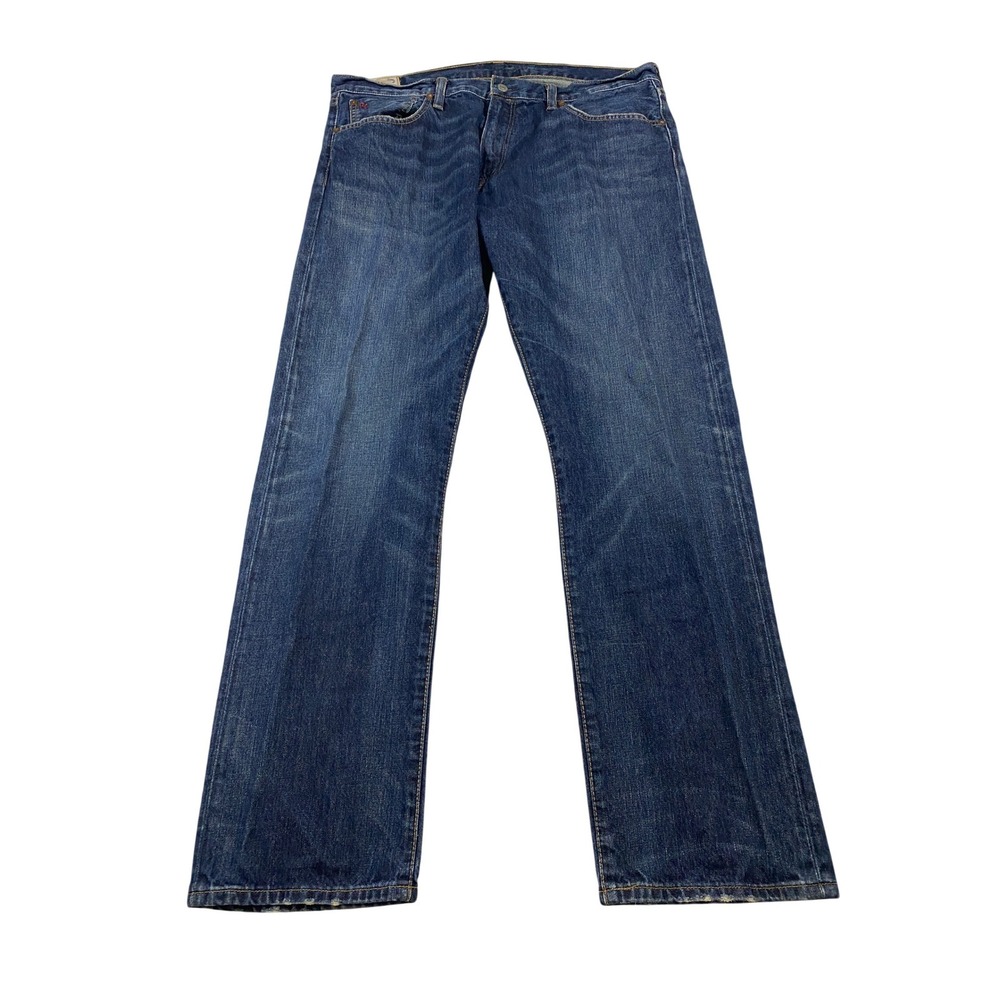 Polo‎ Ralph Lauren Authentic Dungarees Mens 36x32 Blue Straight Leg Denim Jeans